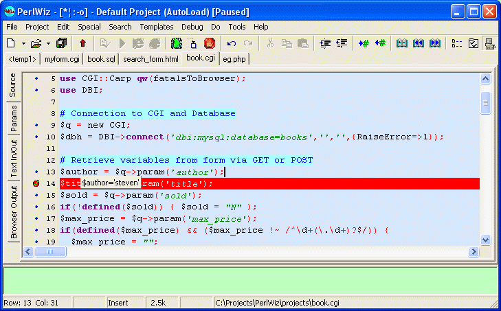 PerlWiz Screenshot